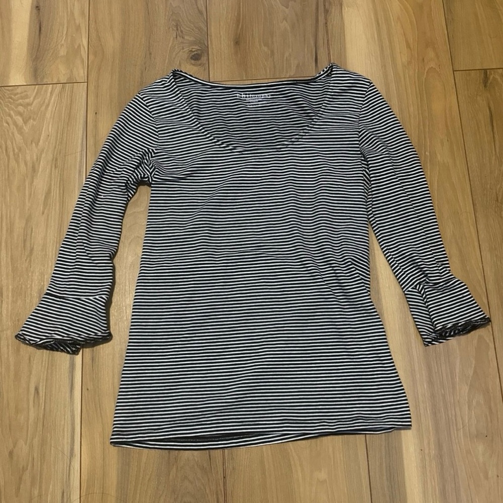 Striped Puff Sleeve Blouse